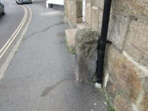 Boundary Stone in front of No. 8 Chyandour Cliff