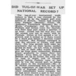 8 - Newspaper article on 'Britain's longest 'pull'