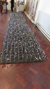 Prayer Book Rebellion Service St Petroc's Church, Bodmin 2019
Flags representing the    900 Cornish prisoners murdered in cold blood.